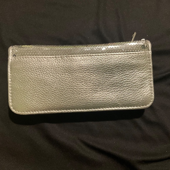 Michael Kors Silver Sequin Clutch/Wristlet/Wallet - Good Condition - 7 inches - Picture 3 of 6